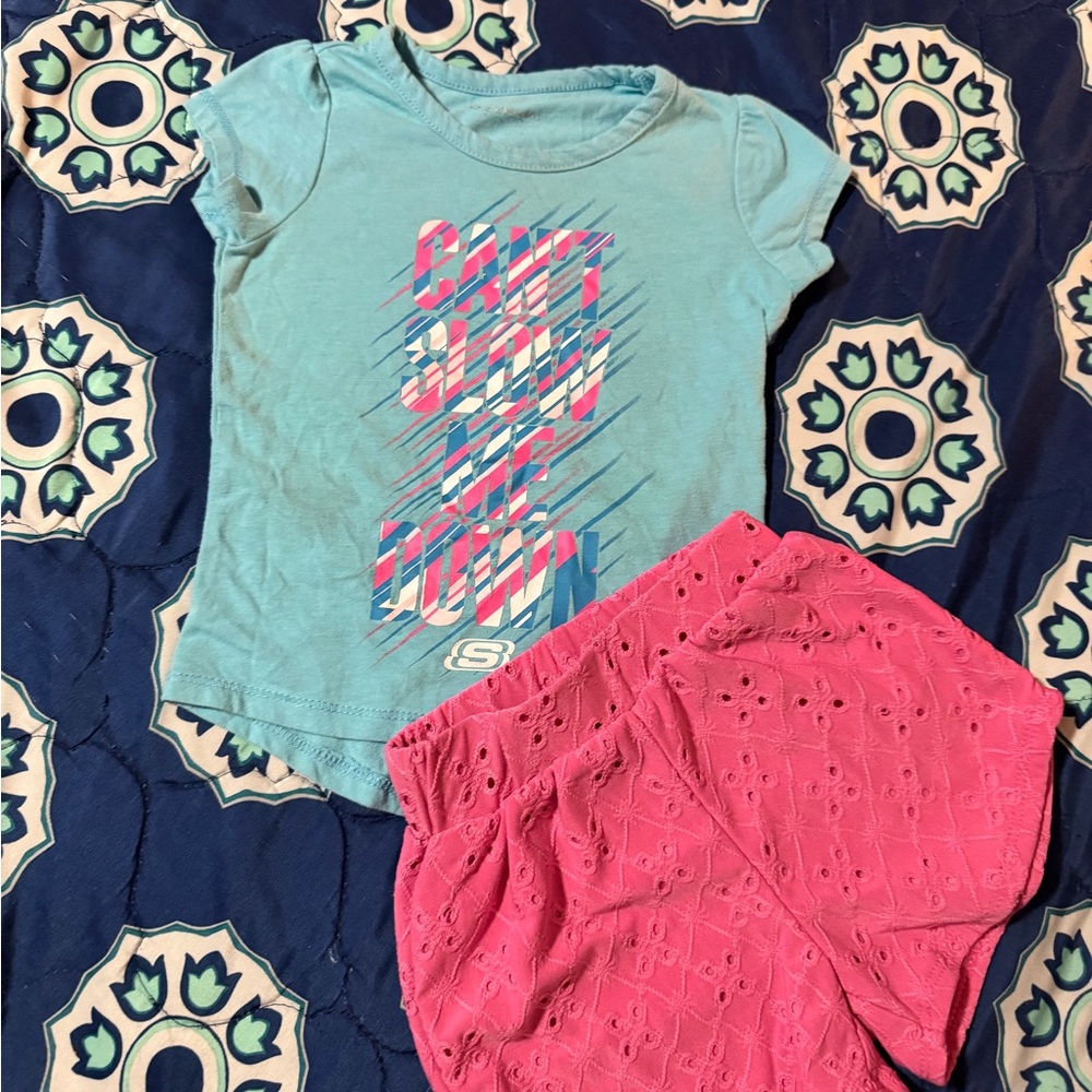 Skechers Kids Matching Set - Blue and Pink